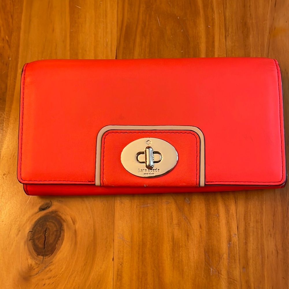 KATE SPADE Orange Wristlet/Wallet